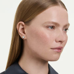 Chroma earrings Mixed cuts, Star, White, Rhodium plated